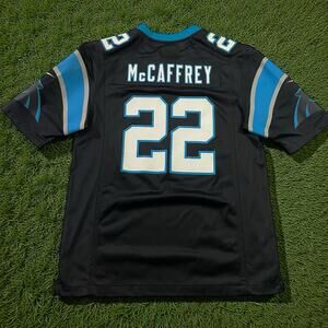 Nike On Field Christian McCaffrey #22 NFL Carolina Panthers Black Home Jersey M